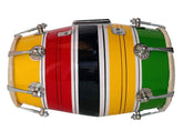 Wooden Musical Instrument Baby Dholak Drum Nuts & Bolt - Multi Color | Dholak For Festival, Wedding, Satsang - Very Easy To Tune | Nut Bold Fitting