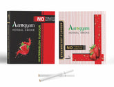 Aarogyam Herbals Pack Of 2 Flavours 100% Tobacco & Nicotine Free Cigarette For Relieve Stress & Mood Enhance Product Strawberry, Watermelon - 10 Sticks X 2 Packets