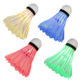 Novelty Place Led Badminton Feather Shuttlecock Set Birdies For Practice & Training | Multicolour , Pack Of 4