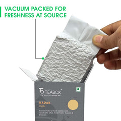 Teabox Premium Fresh Kadak Chai Vacuum Sealed Pack For Freshness - 250gm, 8.8 Ounce | Sourced From The Estates Of Assam & Dooars - Strong & Premium Chai Black Tea