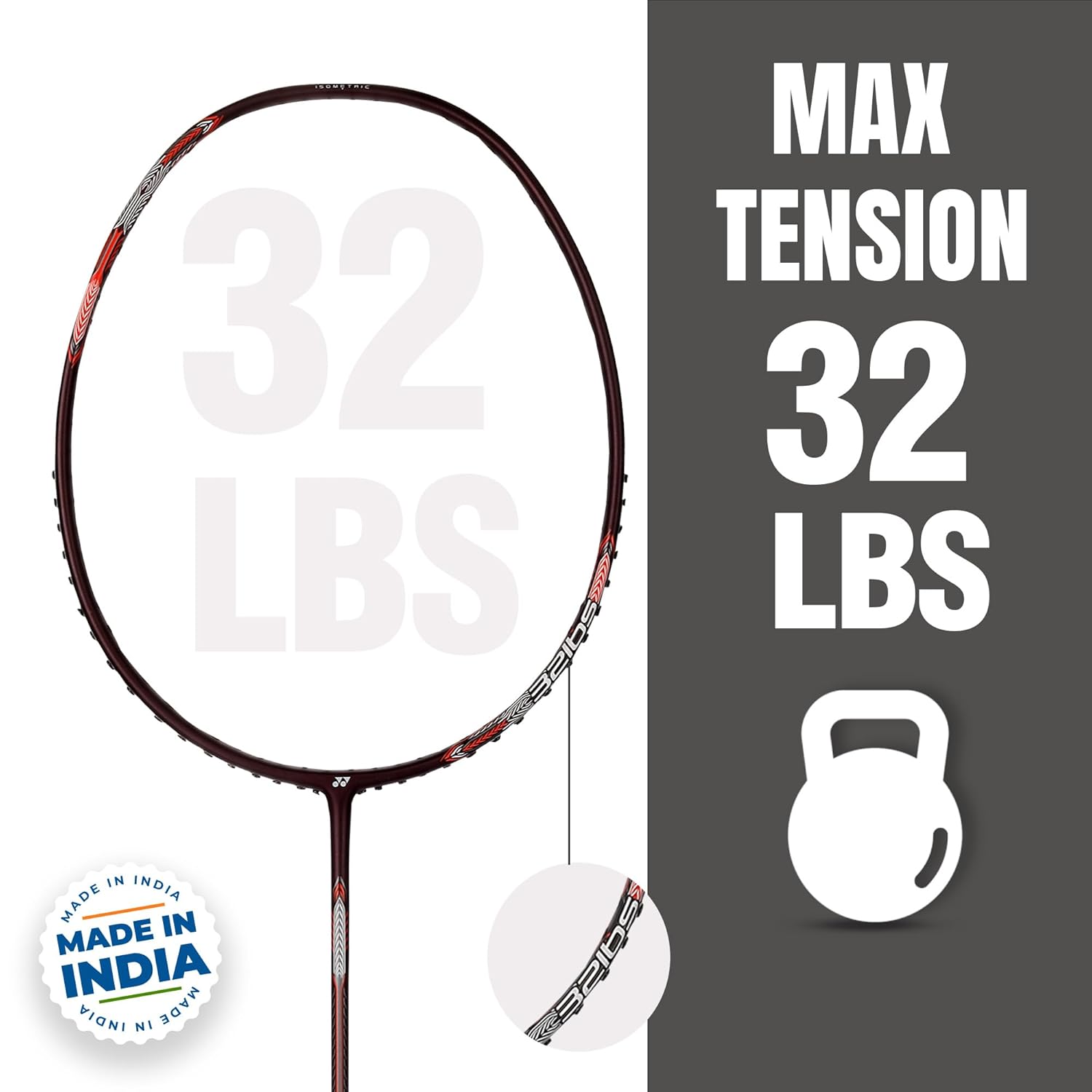 Yonex Badminton Racquet ASTROX ATTACK 9, G4 4U, 80gms - 32lbs, Colour - Black & Red, Grip Size - 4 1/2 Inches, Material - Graphite Yonex Badminton Racquet ASTROX ATTACK 9, G4 4U, 80gms - 32lbs, Colour - Black & Red, Grip Size - 4 1/2 Inches, Material - Graphite