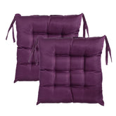 Long Chair Pad, Chair Back Rest Pillow, Cotton Long Seat Cushion, Purple | Rocking Chair Cushion, Living Room, Versatile Use | Flower Chair Pad For Meditation, Lightweight - Pack Of 2