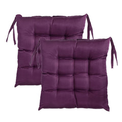 Long Chair Pad, Chair Back Rest Pillow, Cotton Long Seat Cushion, Purple | Rocking Chair Cushion, Living Room, Versatile Use | Flower Chair Pad For Meditation, Lightweight - Pack Of 2