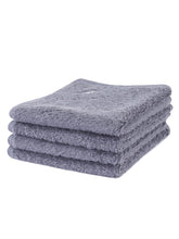 Maspar 100% Cotton Embedded Stripe Face Towel 600 Gsm - Set Of 4 (Grey)