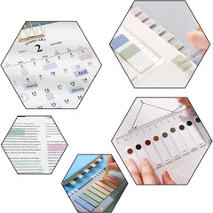 Sticky Note, Colored Writable & Repositionable Book Flags Tabs Strip Index Tabs - Round 2