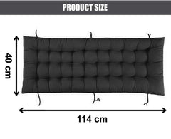 Microfiber Solid Long Chair Cushion, Chair Back Rest Pillow, Black, Size - 45 X 121 Cm | Furniture Cushion, Washable, Versatile Use, Lightweight, Soft & Breathable Fabric - Pack Of 1