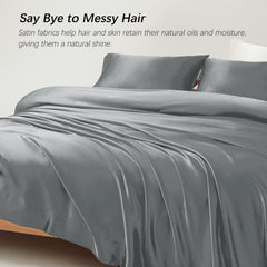 1 Double Bedsheet For King Size With 2 Pillow Covers - 108 X 108 Inches, Grey | Perfect For Romantic Night, Excellent Gift For All Celebrations Bedsheet
