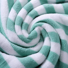 Mjn Microfiber Bath Towels Strip 310 Gsm | Extra Soft Plush & Quick Dry High Absorbency Large Size Towels For Bathing (Pista Line)