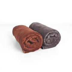 U & U Unique Utilities Microfiber Bath Towels Large Size 400 Gsm | Bath Towel For Unisex | Ultra Absorbent & Quick-Dry Towels (Grey & Brown) - Set Of 2