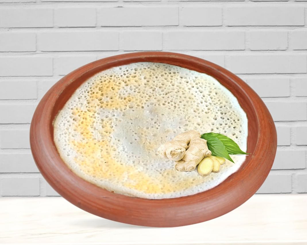 Deep Burned Uncoated Clay Tawa Or Mitti Pan For Cooking & Serving With 2 Wooden Spatulas Complimentary - Red, 10 Inches | Pre-Seasoned Mud Tava - Unglazed, Double Fired, Hand Crafted Deep Burned Uncoated Clay Tawa Or Mitti Pan For Cooking & Serving With 2 Wooden Spatulas Complimentary - Red, 10 Inches | Pre-Seasoned Mud Tava - Unglazed, Double Fired, Hand Crafted
