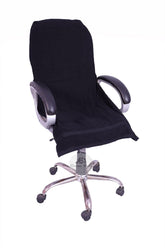 Roman Home Solid Large Luxury All Car Seats & All Office Chair Towel With Tie Knot & Elistick 450 Gsm - (Black)