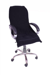 Roman Home Solid Large Luxury All Car Seats & All Office Chair Towel With Tie Knot & Elistick 450 Gsm - (Black)