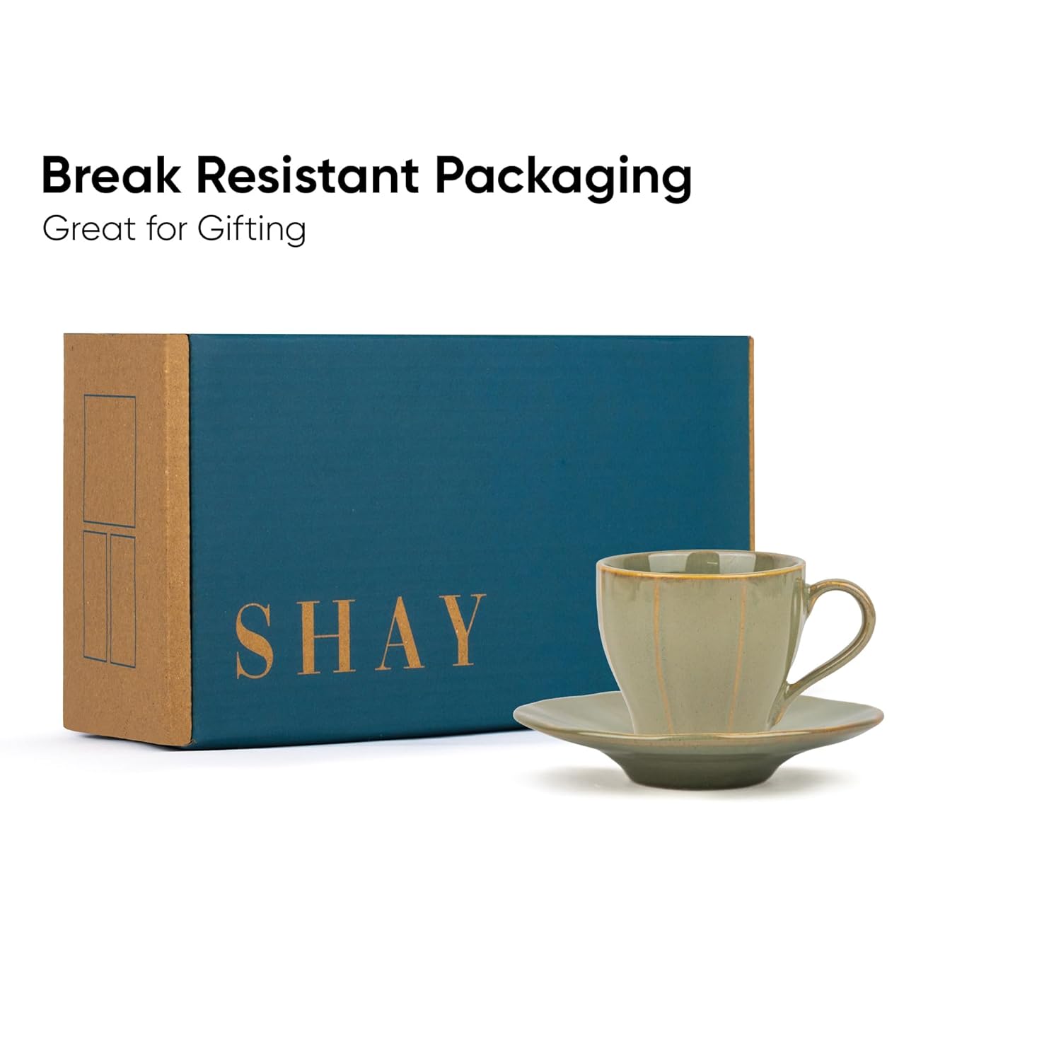 Ceramic Line Cup & Saucer Set Of 6 - Pista Green, 180ml Each | Cup Saucer Set - 6 Cups + 6 Saucers | Glossy Finish Tea Set - Ceramic Tea Cup & Saucer Set Ceramic Line Cup & Saucer Set Of 6 - Pista Green, 180ml Each | Cup Saucer Set - 6 Cups + 6 Saucers | Glossy Finish Tea Set - Ceramic Tea Cup & Saucer Set
