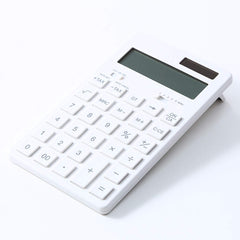 Muji Calculator, Normal Calculator, White, 12 Digits (KK-1154MS) | Bottom Lid, Key Button,