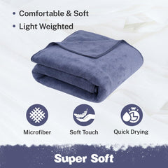 Midastra Weft Microfiber Bath Towel 500 Gsm | Extra Soft, Lint-Free, Quick-Dry & Highly Absorbent Towel (Purple)