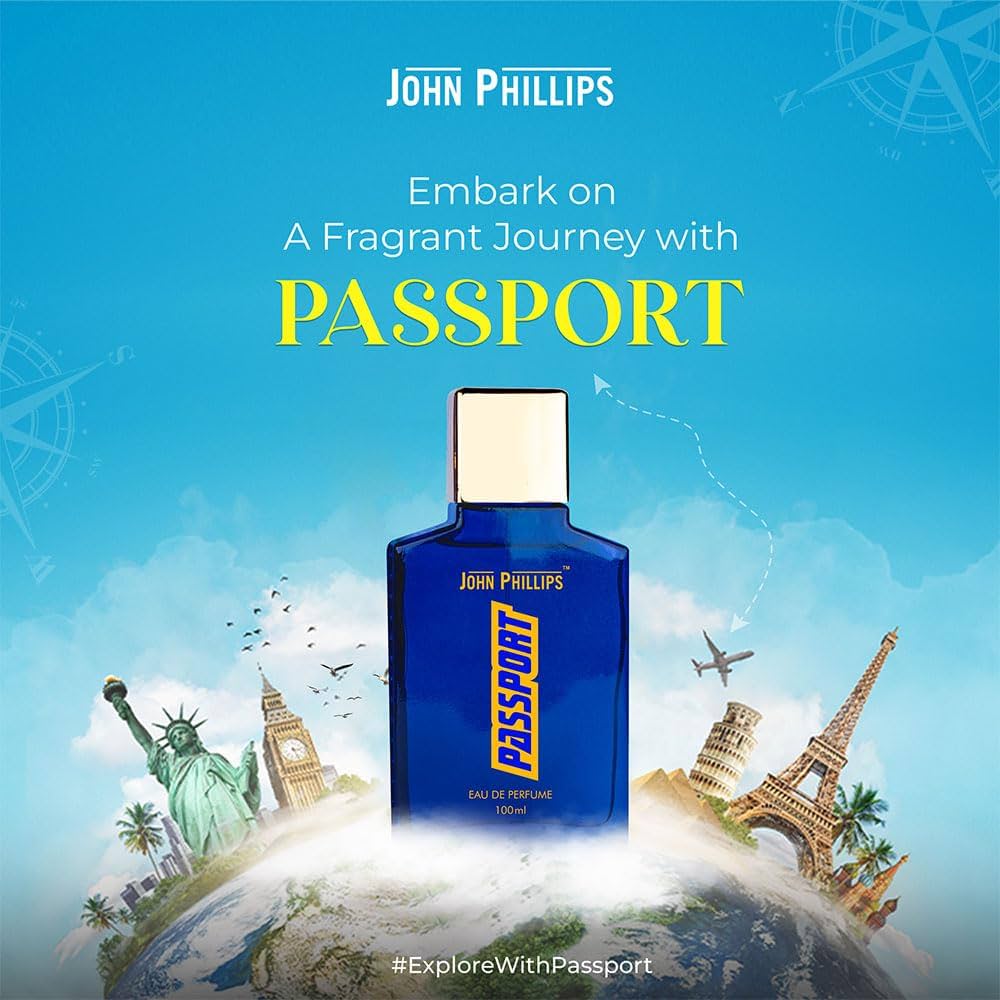 John Phillips Passport & Woody Eau De Parfum 100ml 3.4 Fl.oz. Each X2 | Long Lasting For Men & Women John Phillips Passport & Woody Eau De Parfum 100ml 3.4 Fl.oz. Each X2 | Long Lasting For Men & Women