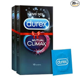 Durex Mutual Climax Condoms For Men & Women | Dotted | - 10 Count (Pack Of 2)