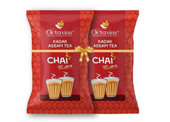Octavius Kadak Assam Tea - Pack Of 2 X 1 Kg, 35.2 Ounce Each | Garden Fresh Extra Strong Assam Tea - Kadak Chai Patti | Medium Caffeine Strong Chai Patti