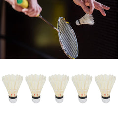 Zhibo Sports Training Grade Badminton Shuttlecocks , Balanced Speed , For Beginners | White , Pack Of 12