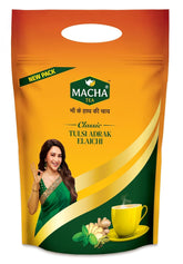 Macha Tea Classic Tulsi, Adrak & Elaichi Chai - 800gm, 28.2 Ounce | Traditional Indian Masala Chai - Premium Assam Tea Leaves | Caffeine Free Chai Patti