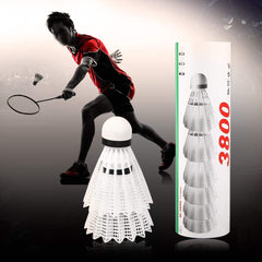 VGEBY 3800 Badminton Nylon Shuttlecocks , PVC Durable For Practicing & Competition | White , Pack Of 6