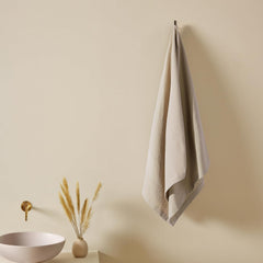 Haus & Kinder Maple Waffle Bath Towel 220 Gsm | Honeycomb Large Size Bathing Towels 100% Cotton Towel For Men & Women (Solid Beige)
