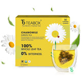 Teabox Premium Chamomile Green Tea - 50 Pyramid Tea Bags | 100% Whole Leaf Green Tea From The Himalayas - Low Caffeine, 0% Bitterness