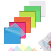 Transparent Sticky Notes, 50 Sheets Translucent Waterproof Colorful Clear Sticky Note - Orange