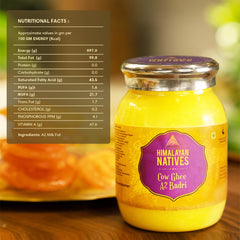 Natural A2 Badri Cow Ghee By Himalayan Natives | Highly Nutritious Desi Cow Ghee Perfect For Sweets & Dishes | (250ml) 8.4 Ounce | Jar Pack