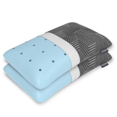 Advance Gel Blended Memory Foam Pillow, For Pain Relief, Grey, Queen Size - 21 X 14 X 4.5 Inch | For Neck & Shoulder Pain Relief | Orthopedic Pillow For Back & Stomach Sleepers - Pack Of 2