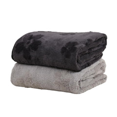 Hanker Ultra Luxury Large Size Plush Bath Towel 1000 Gsm | Blossom Super, Very Soft On Skin, Luxurious Fabric, Pure Polyamide Bath Towel (Dark Black & Grey) - 2 Pcs
