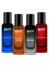 Beardo Ehisky Smoke, Black Musk, Godfather & T Sunamii Assorted Eau De Parfum Gift Set For Men 20ml Each 80ml 2.7 Fl.oz. Pack Of 4