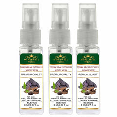 Menjewell Tonka Bean Patchouli Woody Musk Eau De Parfum For Man 8ml 0.27 Fl.oz. Each Pack Of 3 | Luxury Apparel Parfum | Long Lasting