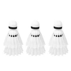Adium Nylon Badminton Shuttlecocks For Professional Practice Casual Playing | White , Pack Of 6