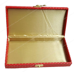 Decorative & Attractive Box Cash Box, Shagun Box, Jewellery Box, Money Box Envelop Wedding, Gift Box, Bangel Box With Golden Dotted Embroidery Design, Colour - Dark Pink, Pack Of 1