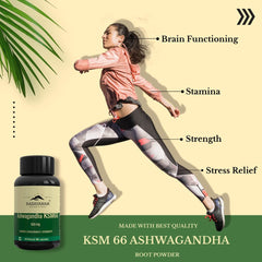Rasayanam Ashwagandha Ksm-66 500mg Extra Strength Natural Formulation Support Strength & Energy Withania Somnifera Extract | 60 Veg Capsules 100gm 0.2lbs Each Pack Of 2