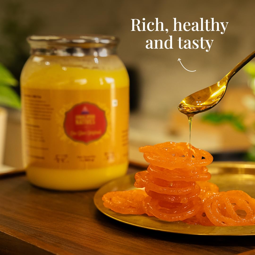 Organic Cow Ghee Original By Himalayan Natives | Highly Nutritious Helps Keep Your Heart Healthy Desi Cow Ghee | (1 Litr) 33.8 Ounce | Jar Pack Organic Cow Ghee Original By Himalayan Natives | Highly Nutritious Helps Keep Your Heart Healthy Desi Cow Ghee | (1 Litr) 33.8 Ounce | Jar Pack