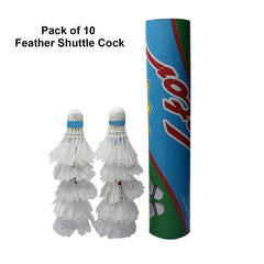 Verbier Set Of 10 Pcs White Feather Badminton Shuttlecocks For Sports Play , Perfect For Competition