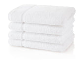 Fresh From Loom Cotton Hand Towel 800 Gsm | Gym Towel- White (4 Pcs)