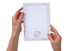 A5 Notes/To Do List Notepad, Beautiful Checklist Pad, Tear-Off Sheets (Peace) Pack Of 1