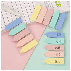 Sticky Note, Pastel Color Soft Memo Arrow Flag Index Mini Text Highlighter Strips - Set Of 2