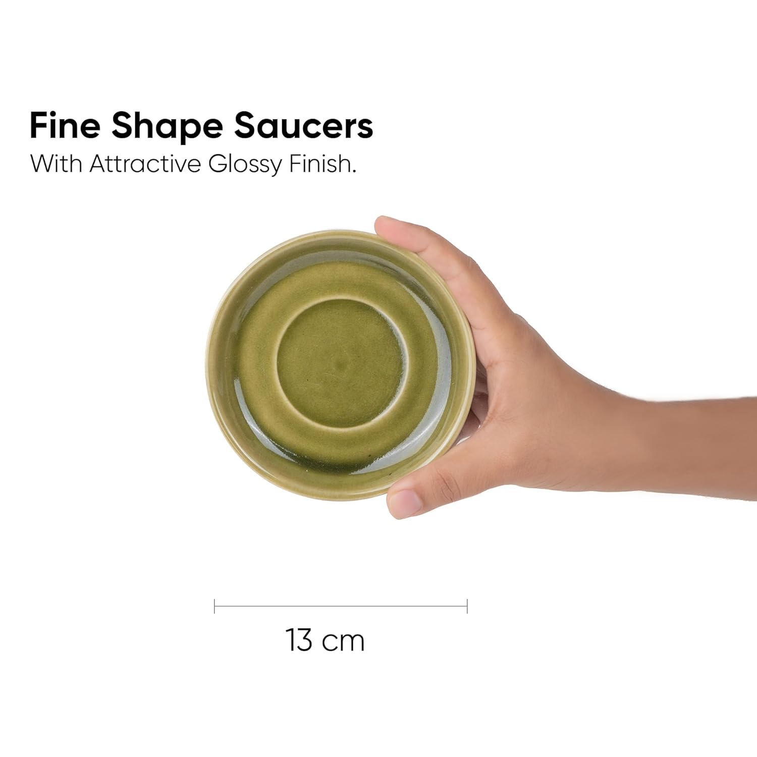 Ceramic Oblique Cup & Saucer Set Of 6 - Mehndi Green, 200ml Each Cup | Cup Saucer Set - 6 Cups + 6 Saucers | Glossy Finish Tea Set - Ceramic Tea Cup & Saucer Set Ceramic Oblique Cup & Saucer Set Of 6 - Mehndi Green, 200ml Each Cup | Cup Saucer Set - 6 Cups + 6 Saucers | Glossy Finish Tea Set - Ceramic Tea Cup & Saucer Set