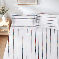 Flat Single Bedsheet With 2 Pillow Covers - 60 X 90 Inches, ?Multicolor | Comfortable & Durable Sheet | Perfect For All-Year-Round Comfort