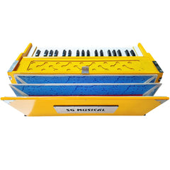 Portable Musical Instrument Harmonium - 7 Stopper, 39 Keys, Double Bellow, Free Reed Keyboard Instrument