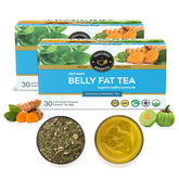 Teacurry Plant Based Belly Fat Tea - Pack Of 2 X 30 Individually Wrapped Tea Bags | Helps With Belly Fat, Water Weight, Bloating - Low Caffeine | Made With Cinnamon, Gymnema Sylvestre, Turmeric
