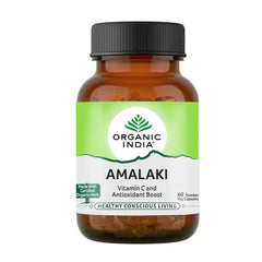 Organic India Amalaki, Rich In Natural Antioxidants, Improves Eye Sight, Rich Source Of Natural Vitamin C | 60 Capsules, 100gm 0.2lbs