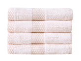 Fash Home International Hand Towel 800 Gsm | 100% Cotton Highly Absorbent Luxurious Large Couple Hand Towel Set (Pearl Peach) - Set Of 4