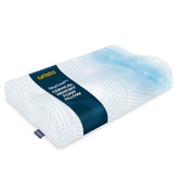Memory Foam Cervical Pillow- Bed Pillow, White, King Size - 23 X 14 X 4.5 Inch | Dual Height Contour Support, Breathable Cover, Ergonomic For Back & Side Sleepers, For Cool, Restful Sleep