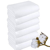 100% Cotton Bath Towel 3000 Gsm | Soft & Ultra Absorbent Quick Dry Large Size Bath Towel (White) - Set Of 6