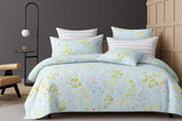 Microfiber Double Bedsheet King Size With 2 Large Size Pillow Covers | Size 108x108+9 Inches, Pastel Sky Blue | Perfect For Daily Use, All-Season Use Or Gifting Bedsheet